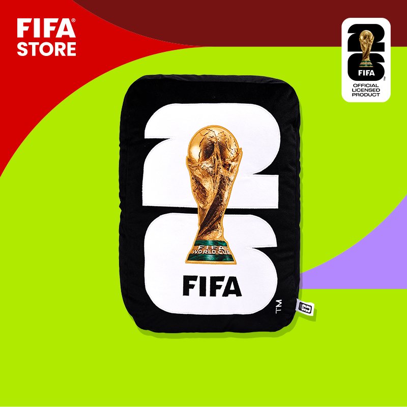 FIFA国际足联2026世界杯黑色26LOGO款抱枕办公室靠枕沙发靠垫