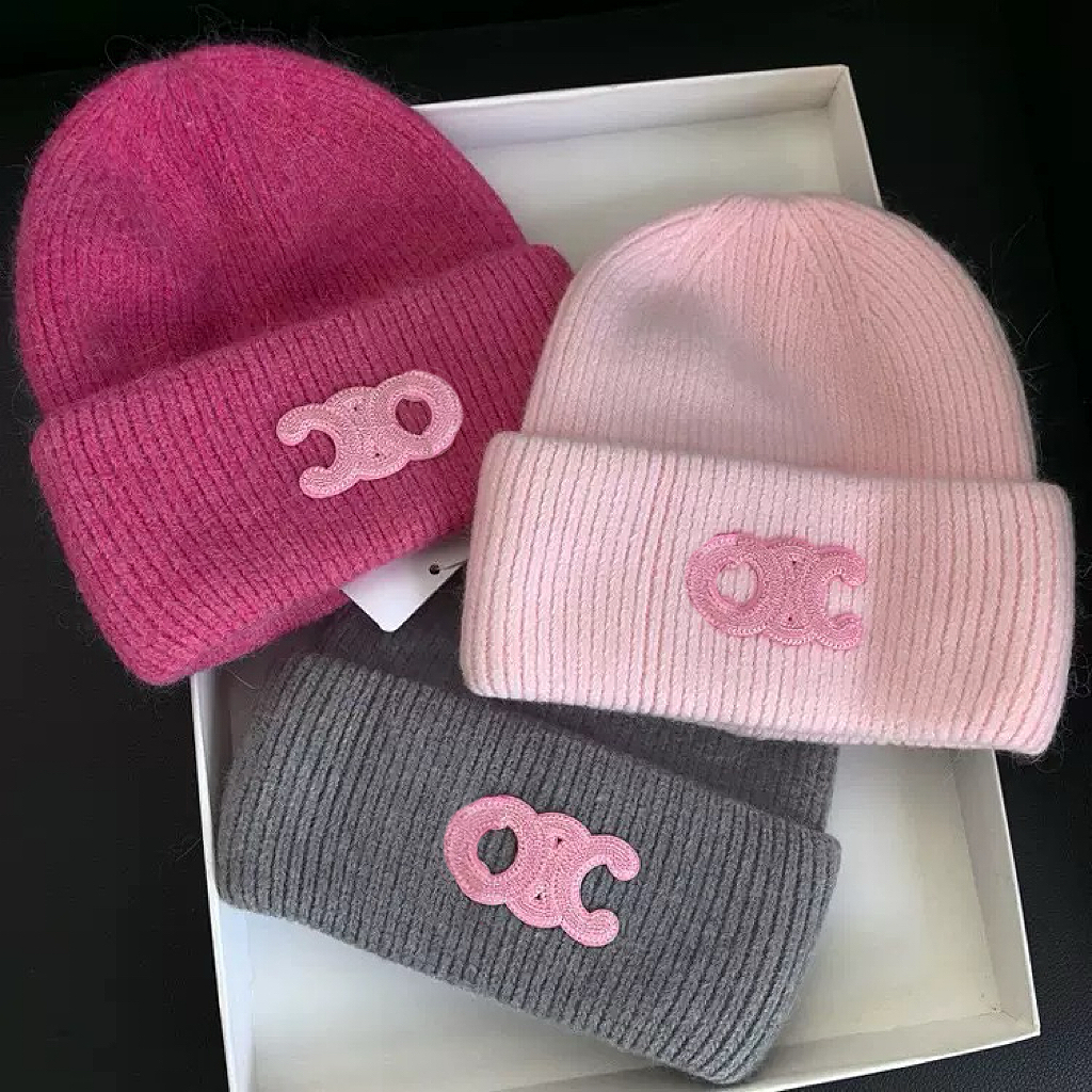 高品质！兔毛线帽子女秋冬季加厚保暖冷帽宽松显脸小针织帽不扎人