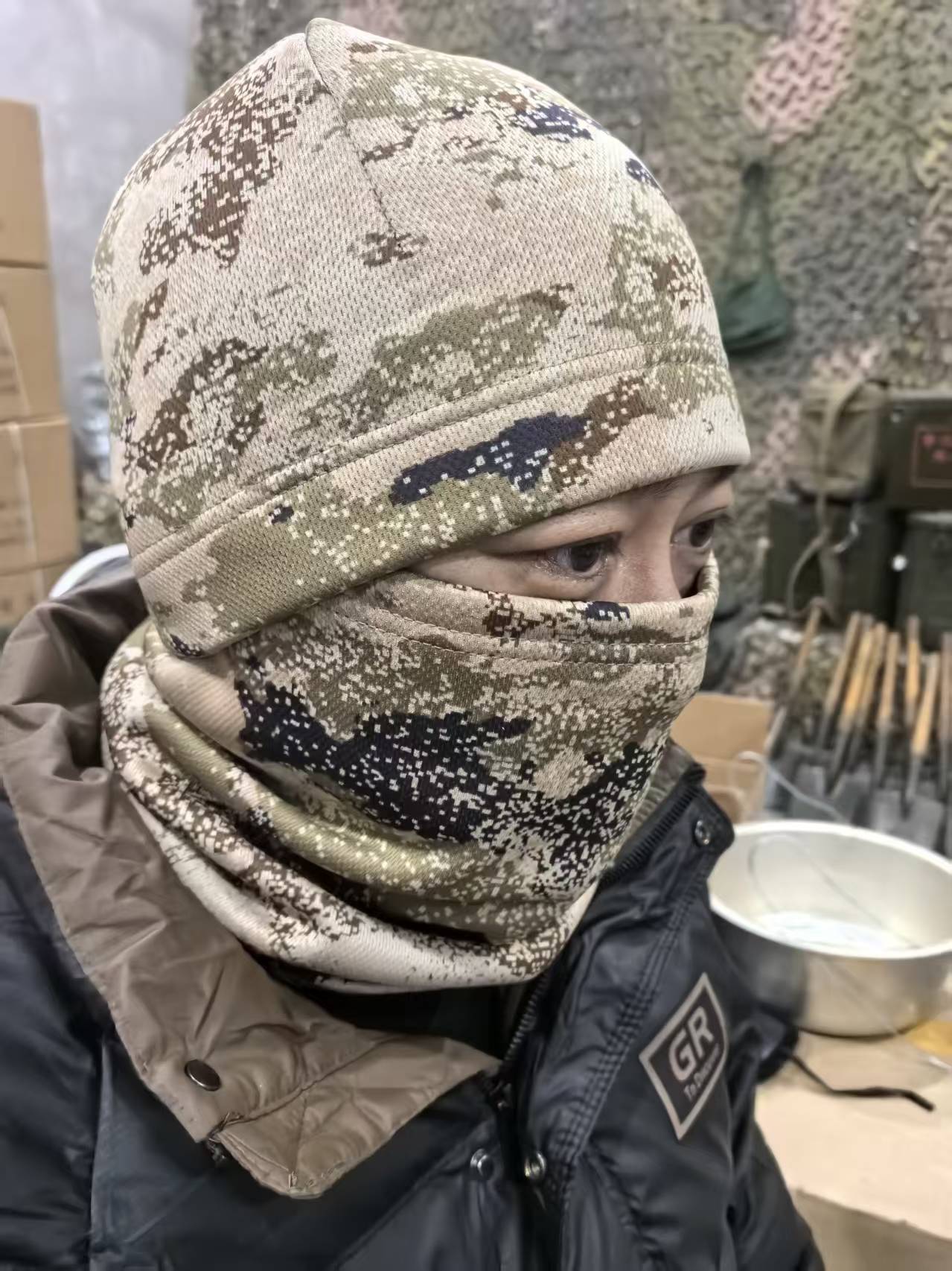 保暖防风透气加绒加厚户外登山骑行防寒面罩头套护脸帽子