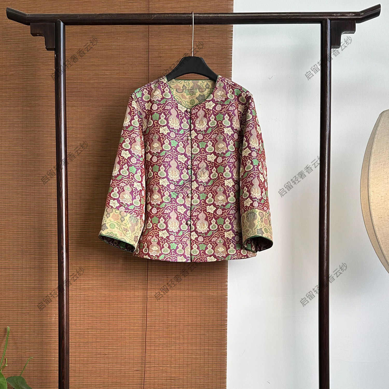 【253528】宝葫芦 新中式45姆米 织花外套