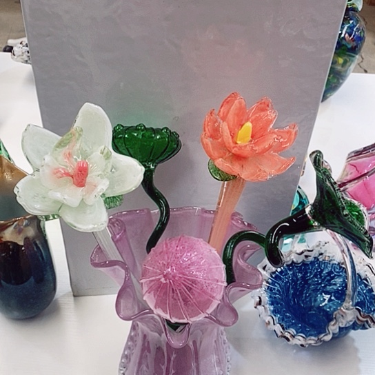 琉璃5只荷花高45厘米