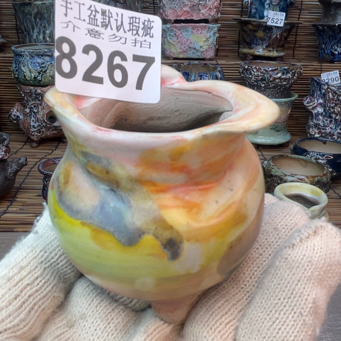 手工花盆默认瑕疵完美者勿拍