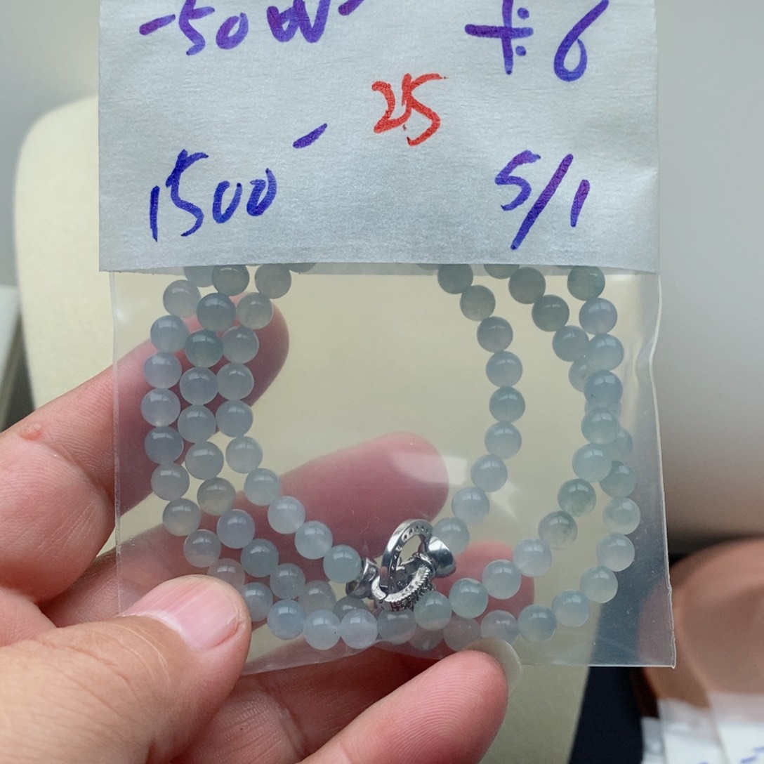 定制翡翠未镶嵌满*翡翠珠链