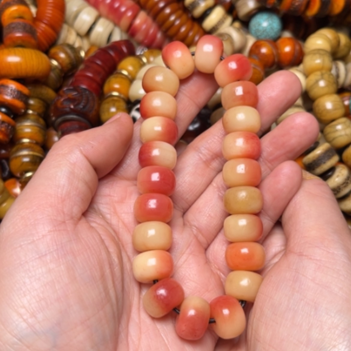 【闪购商品】驼骨手串/手链驼骨桶珠14×22素