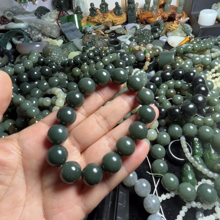 和田玉手串未镶嵌14