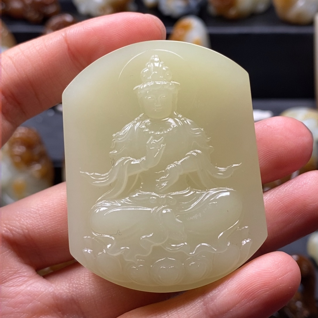 和田玉吊坠(不含链)未镶嵌优***哉