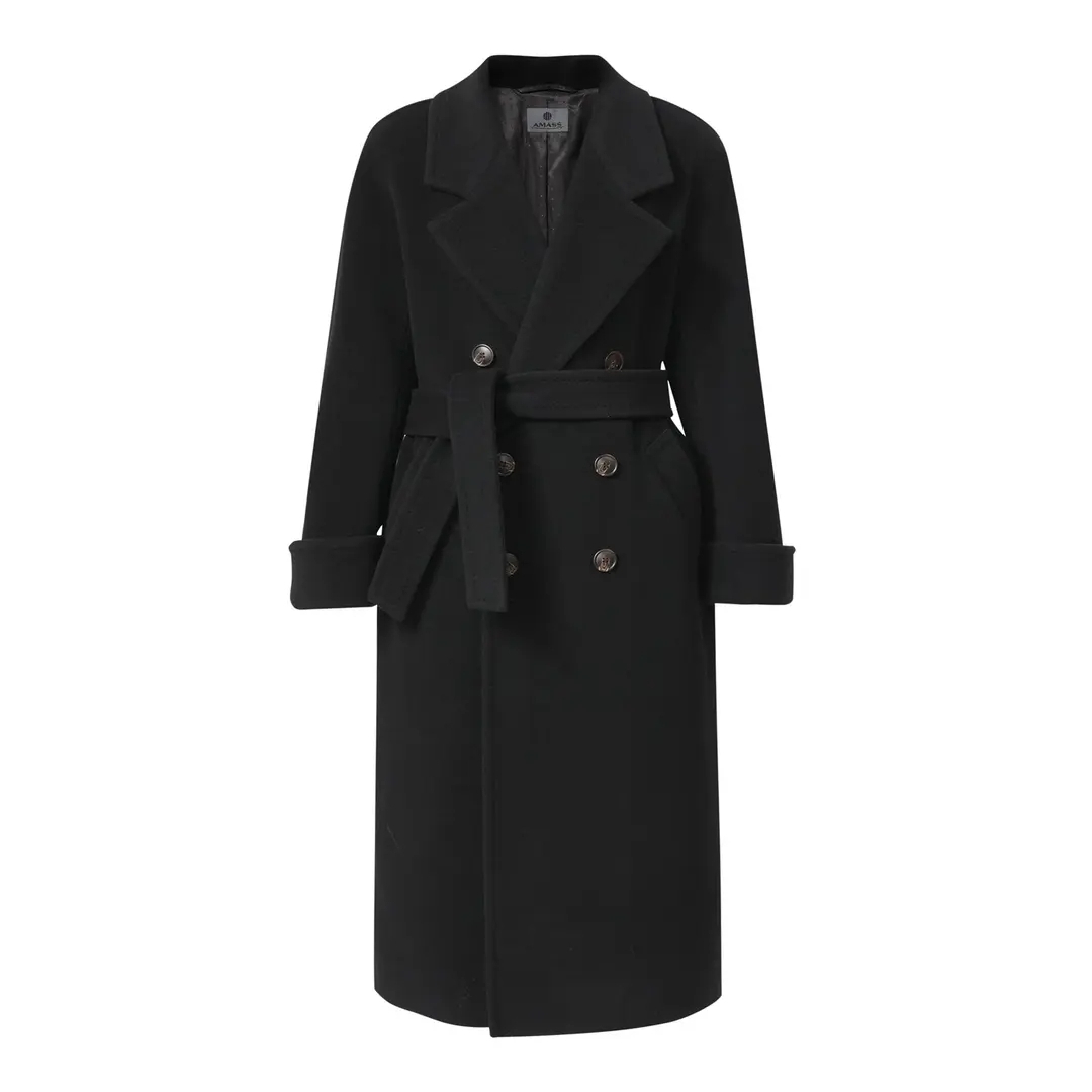 AMASS/阿玛施【冬日格雷】 气质高级质感时尚长款毛呢大衣5400861--