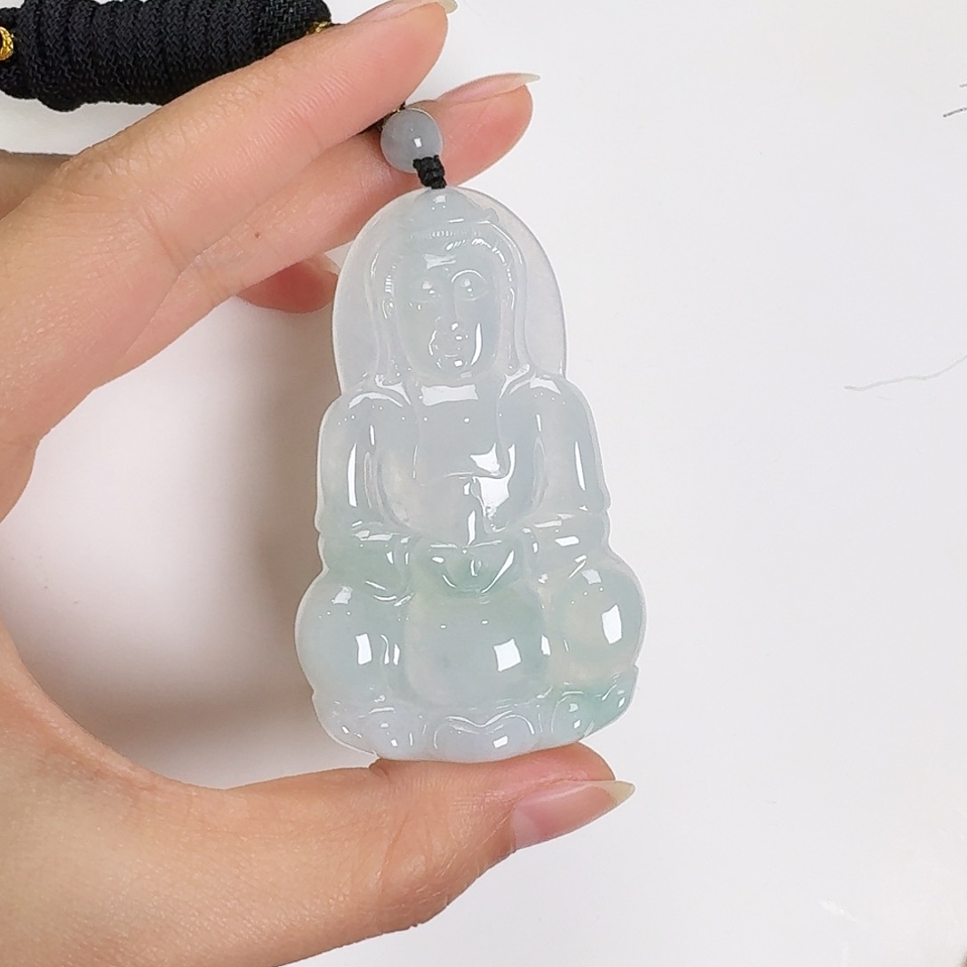 翡翠颈饰未镶嵌隆****9观音吊坠