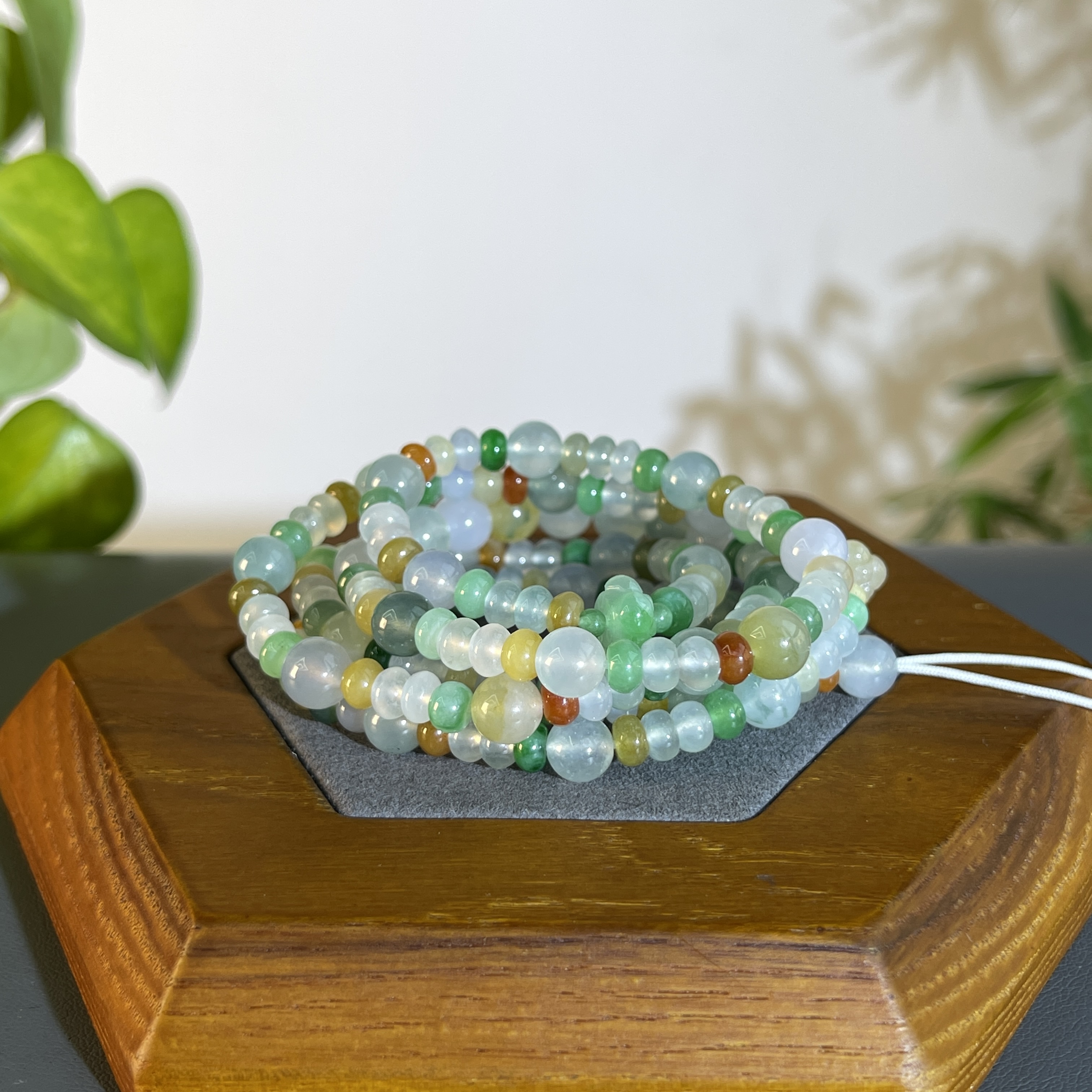 JTW24-160 天然缅甸A货翡翠 翡翠珠串