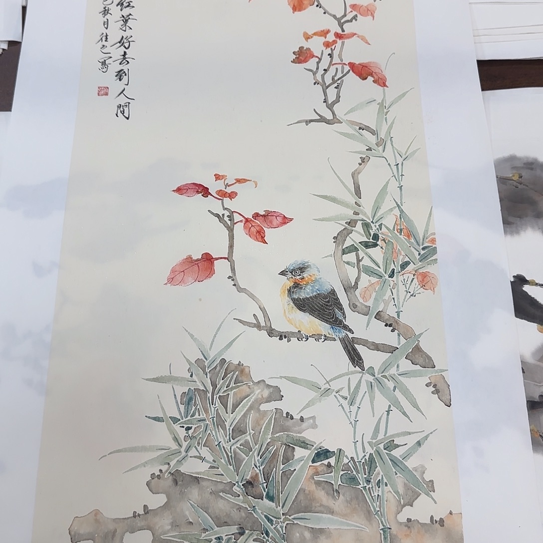 国画68*35纯手绘于往之