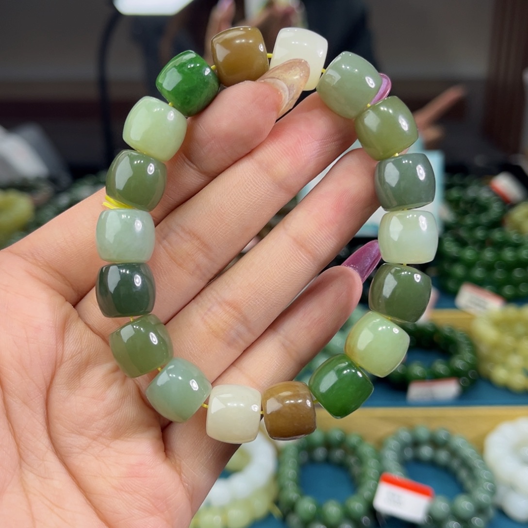 未镶嵌手链和田玉纯天然和田玉多宝手串12