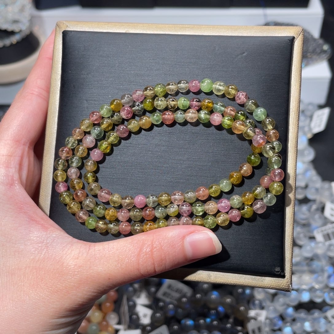 手链未镶嵌碧玺多圈碧玺4.5mm