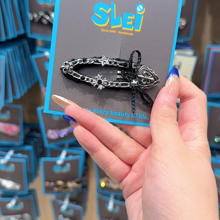 椭圆黑色克克款式掰掰夹