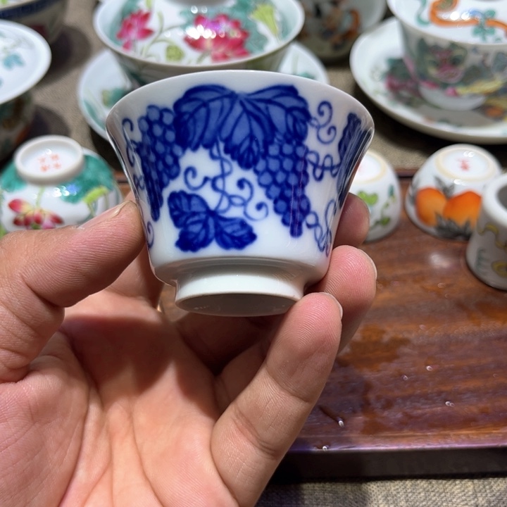 纯手绘精品盖碗杯