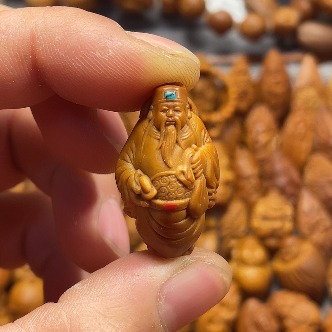 子***韬橄榄核手串/手链财神爷057