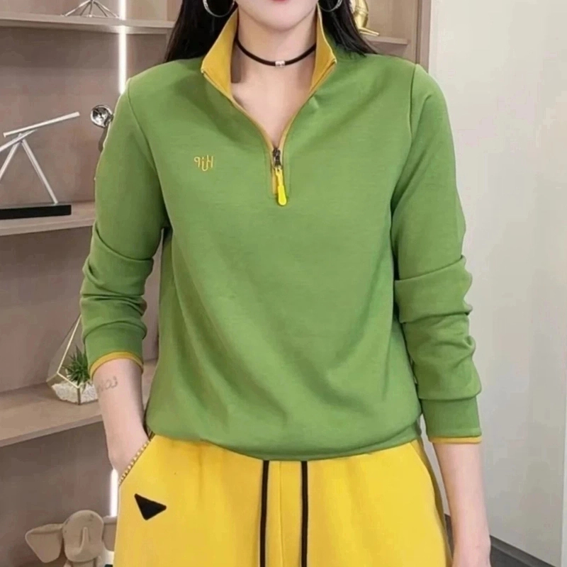 2025卫衣春季时尚新款卫衣休闲显瘦长袖T恤女气质上衣运动打底衫B