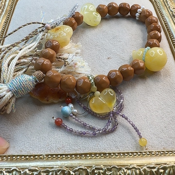 琥珀未镶嵌手链琥珀手串