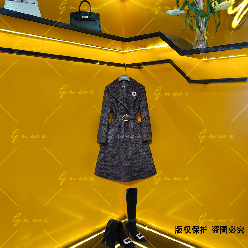 【私人订制8】冬季新款长袖休闲极简风经典毛呢N1030