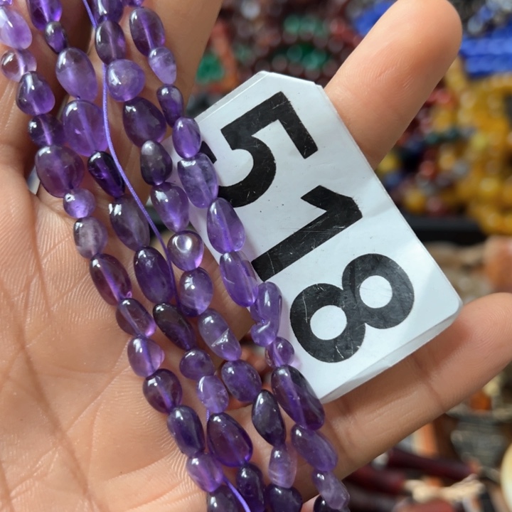 紫晶发饰未镶嵌随形