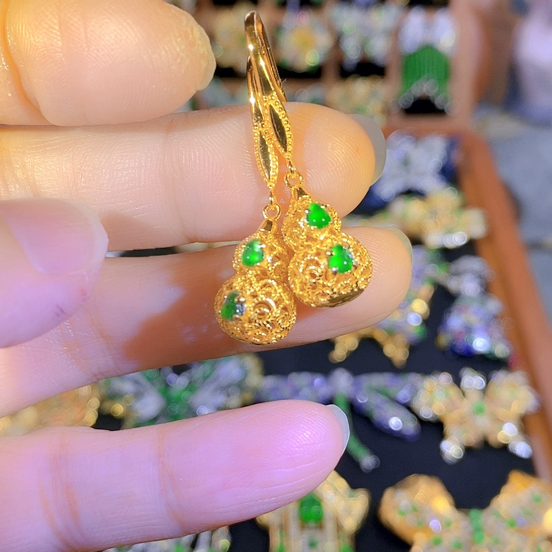 吊坠(不含链)银S925镶嵌翡翠