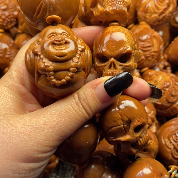 橄榄核吊坠琥****灵橄榄核