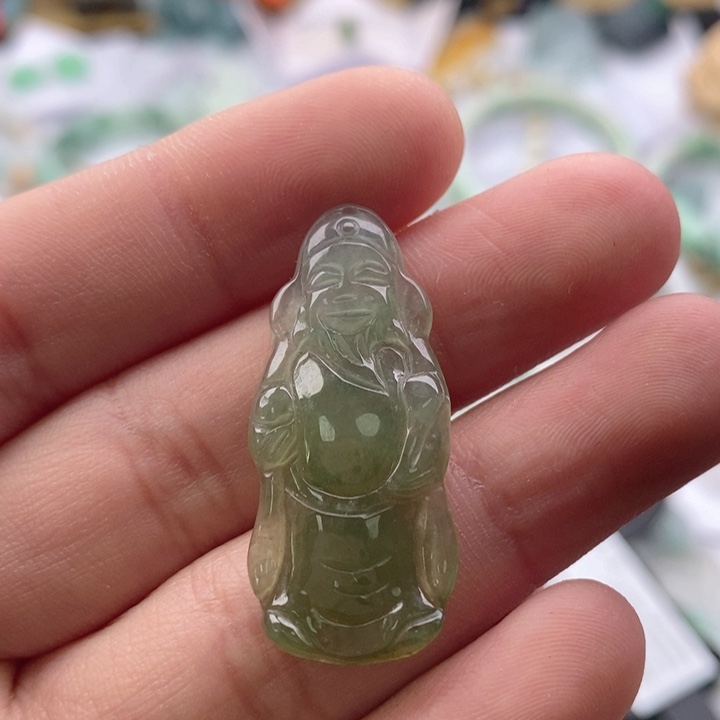 翡翠吊坠(不含链)未镶嵌天然缅甸翡翠A货