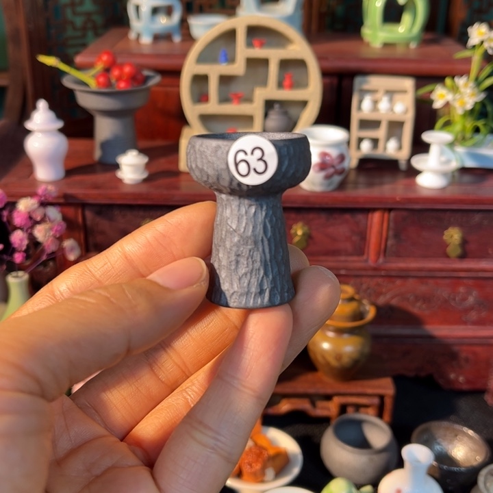 摆件微陶老王迷你花瓶