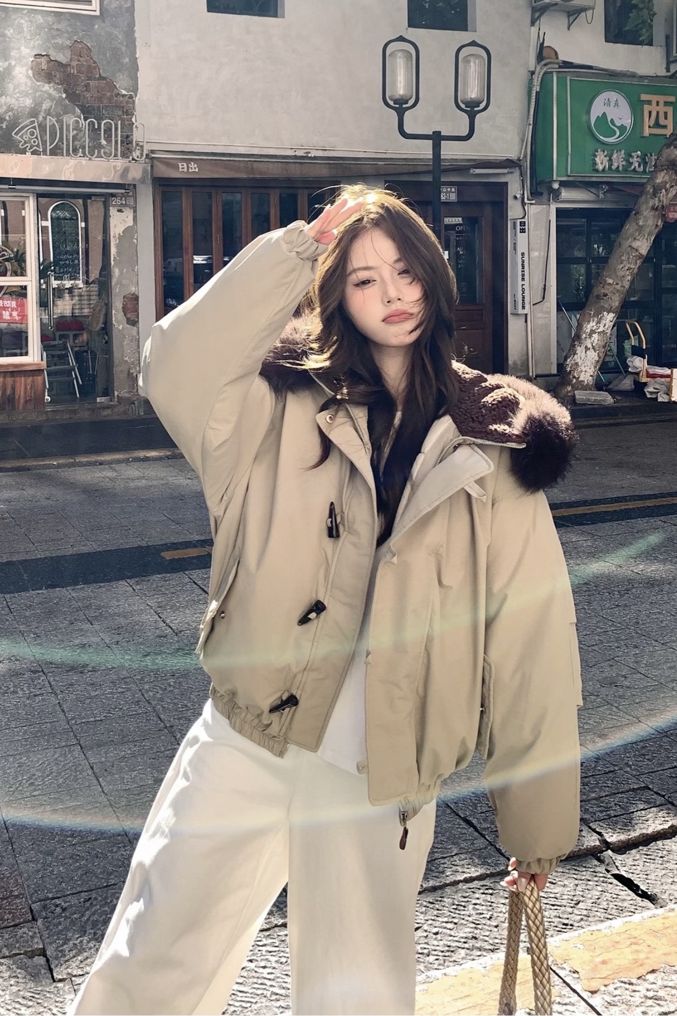 冬季新款外套加厚百搭慵懒风显瘦外套【直播间专用链接】