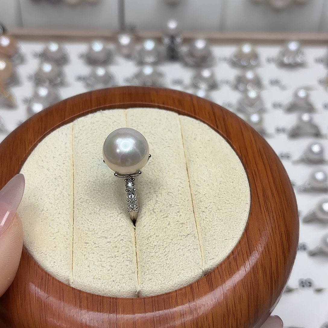 雨***淡水珍珠银S925镶嵌戒指