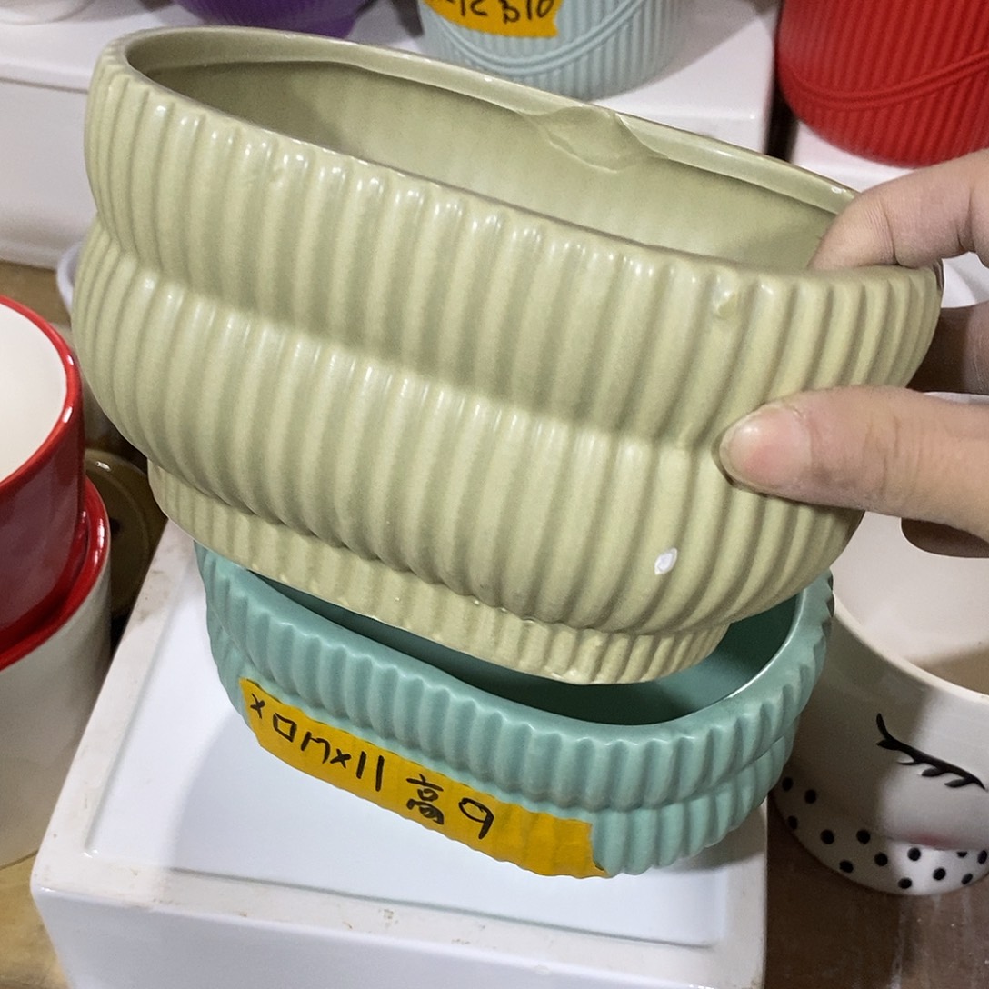杯子陶陶盆有孔 瑕疵介意勿拍