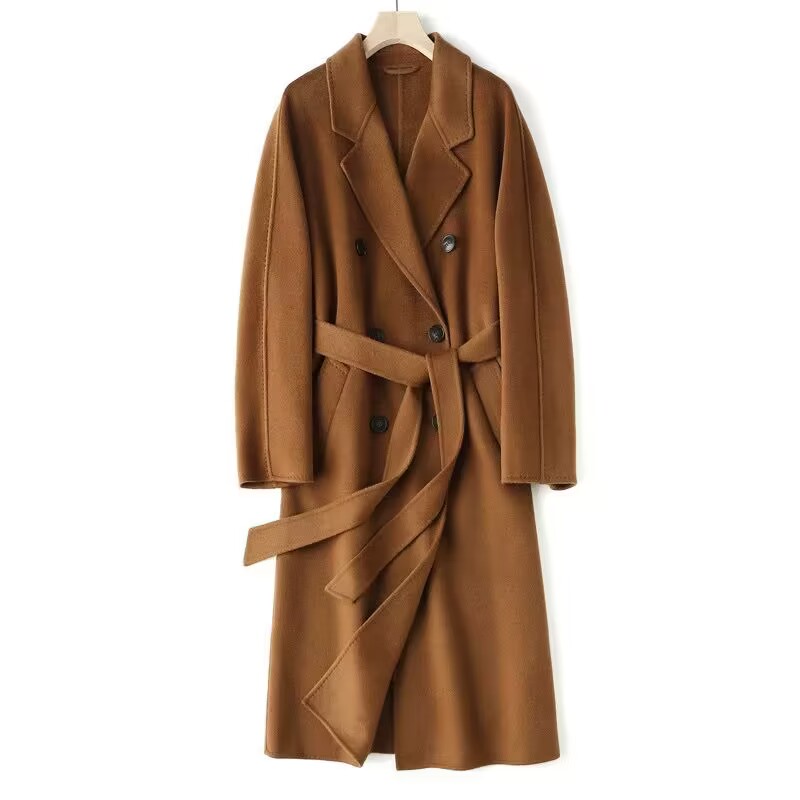 25年孤品宽松版型中长款双面羊毛大衣004