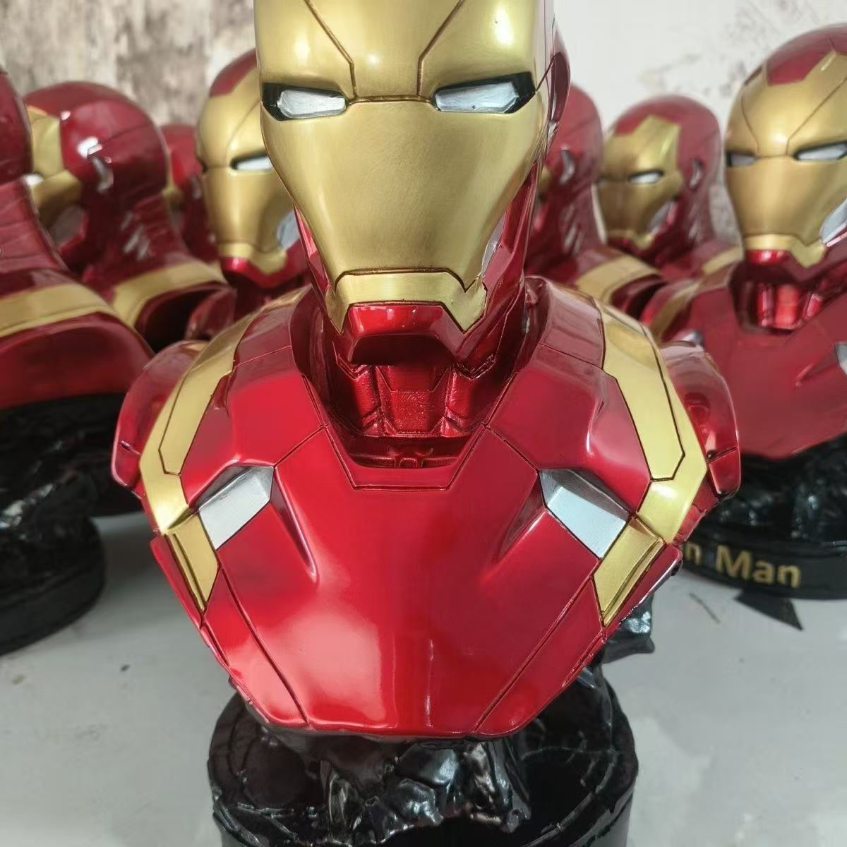 【】钢铁侠半身像头雕