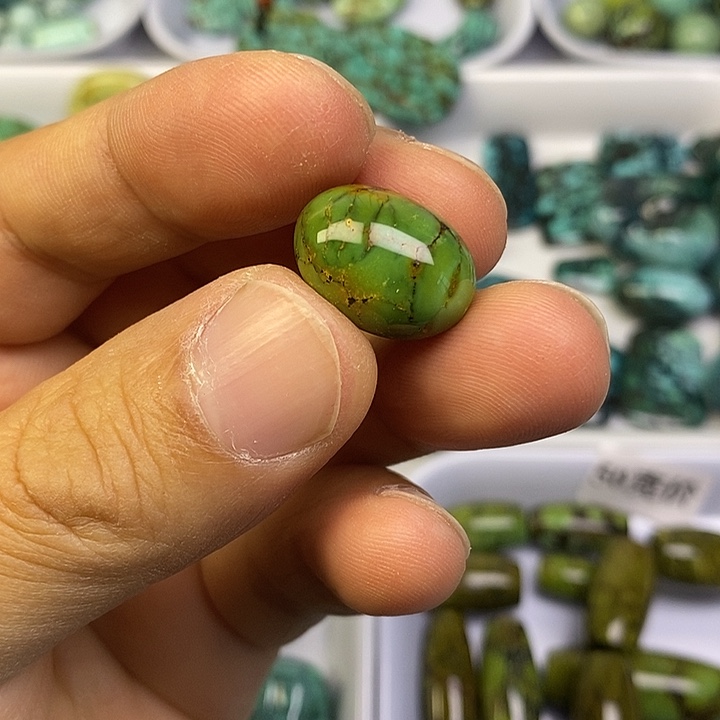 未镶嵌高瓷翠绿枣珠