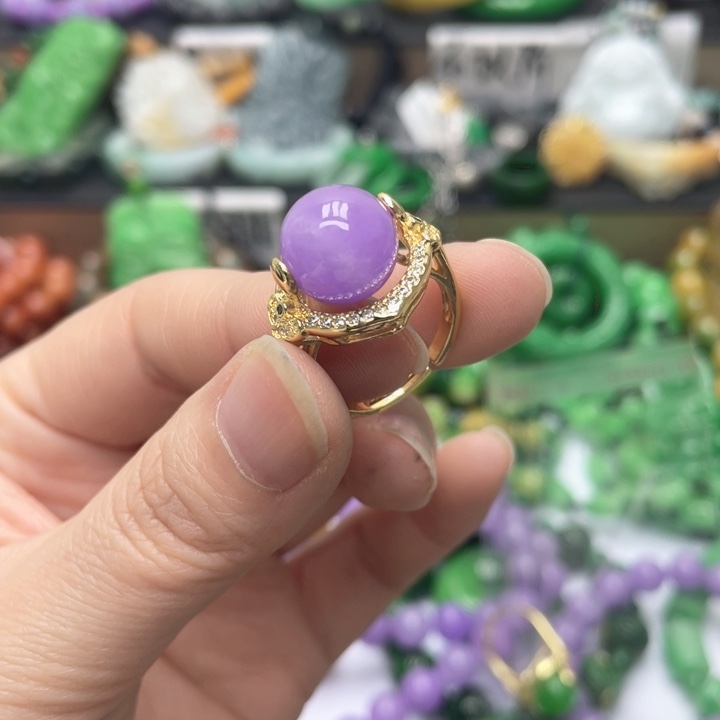 翡翠未镶嵌手链戒指33