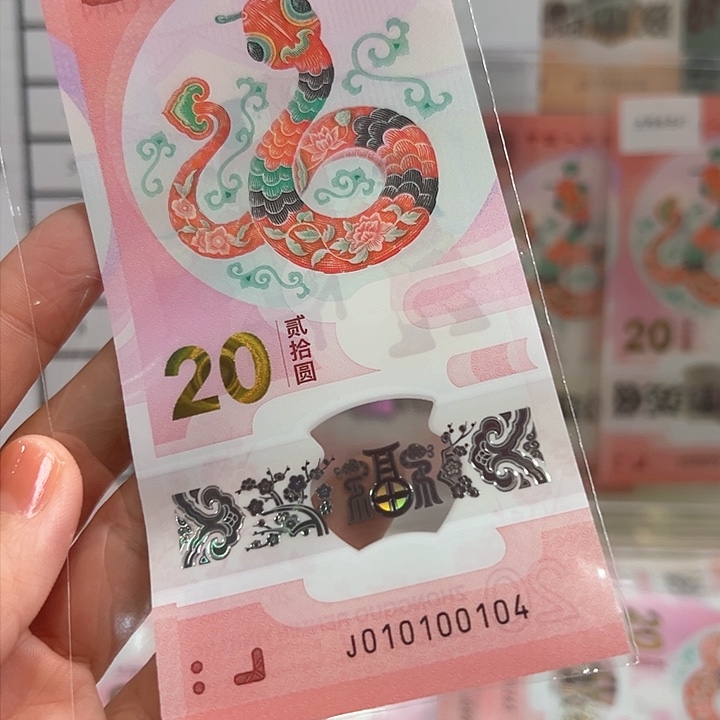 塑料蛇钞014全小010100104单张