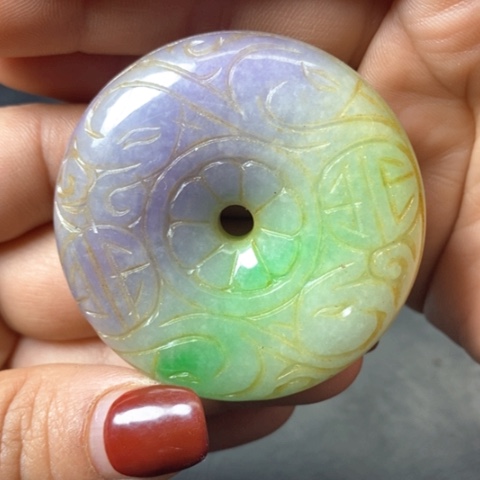 白玉菩提吊坠摆件