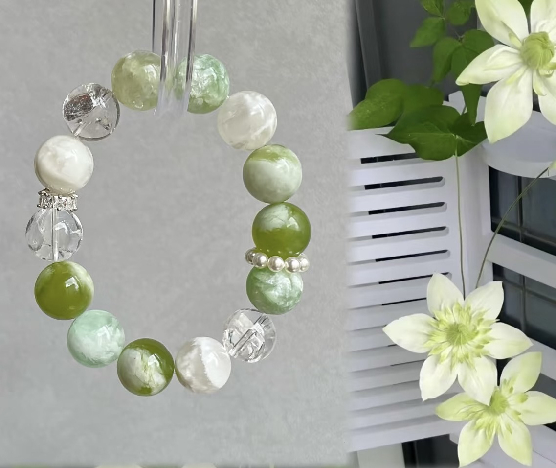 天然水晶手串原创diy设计 扣号出单