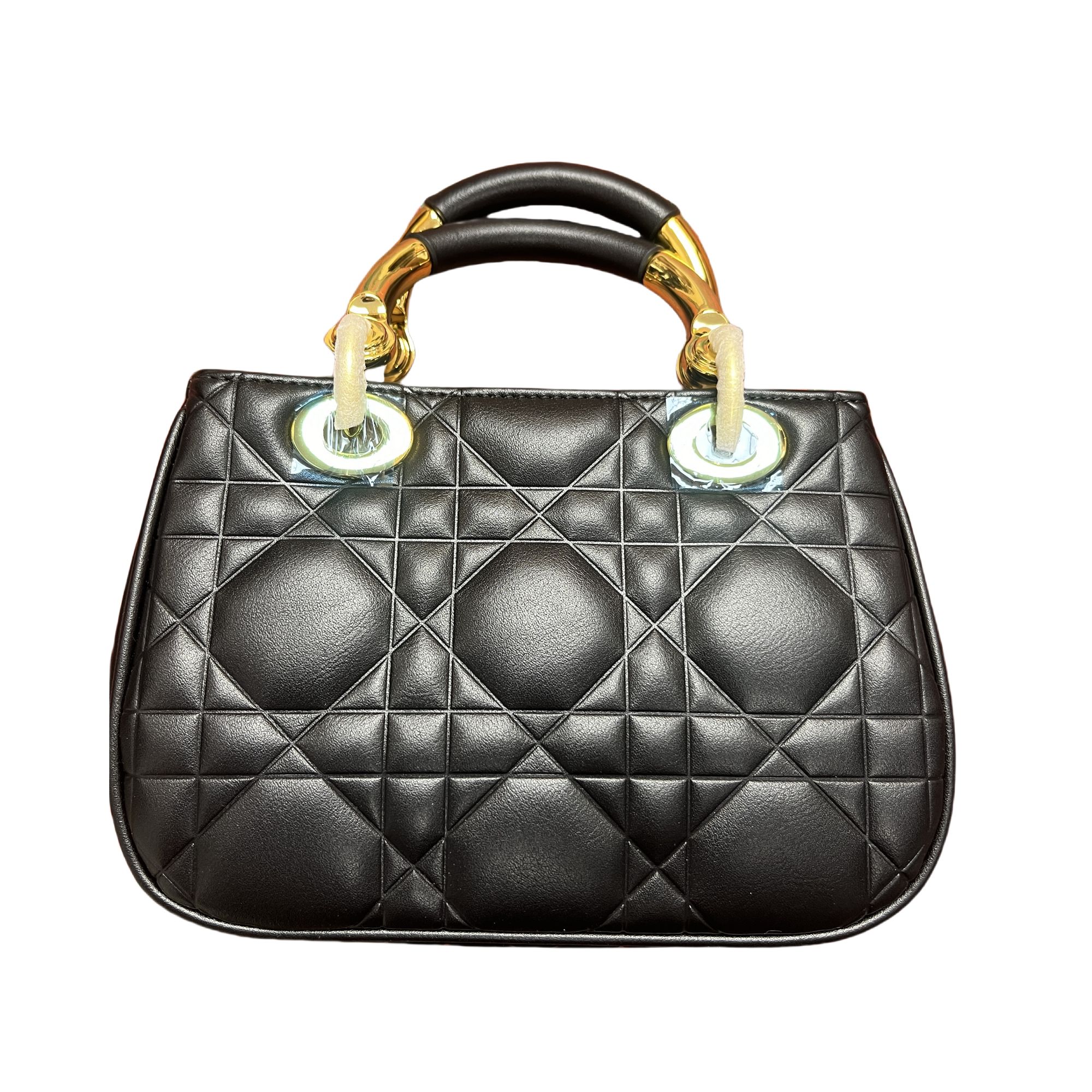 TOLEX2025新款手工百搭时尚圆三格女包黑色21cm