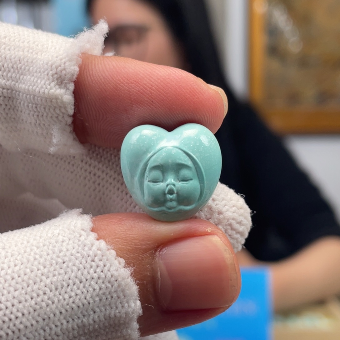 绿松石未镶嵌挂件