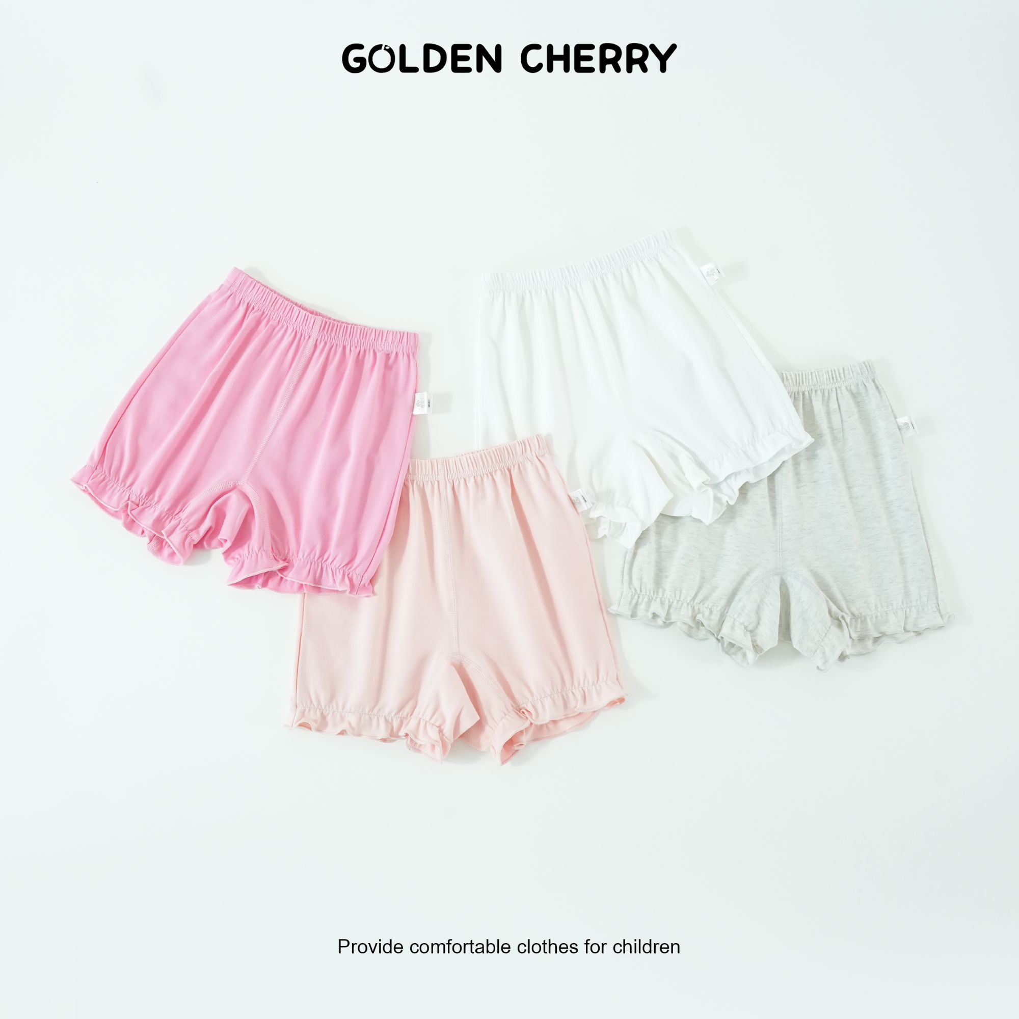 【金樱桃Golden cherry】小童白色木耳边防盗裤283153
