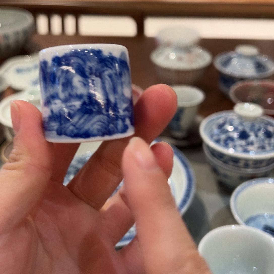 怡琅柴窑山水盖置盖置