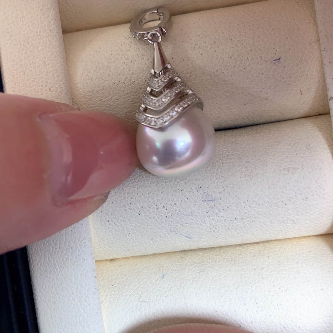 海水珍珠颈饰银S925镶嵌