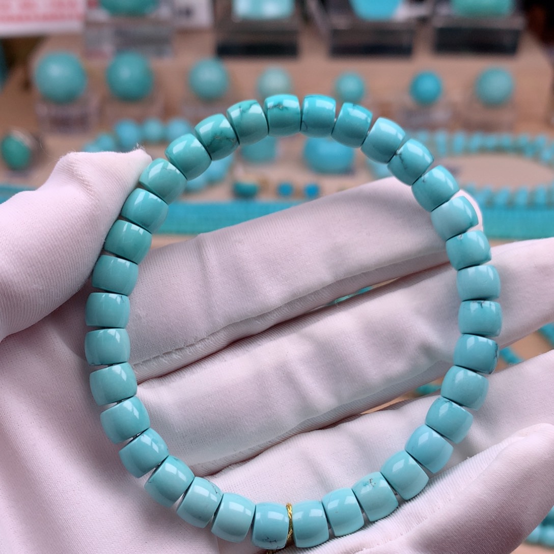 绿松石未镶嵌珠宝奇石6.7mm