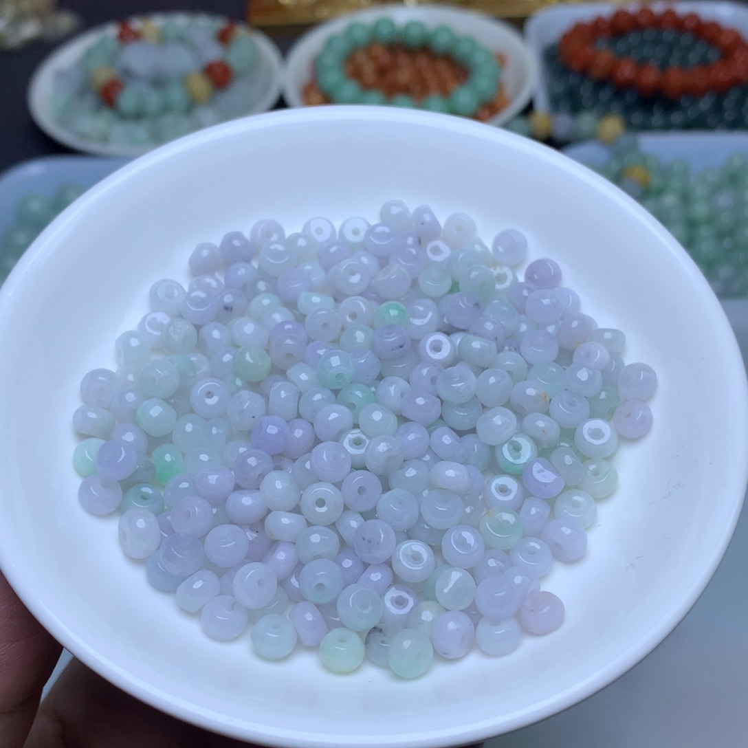 【闪购商品】未镶嵌翡翠手链卡3乘6冰紫算盘50个