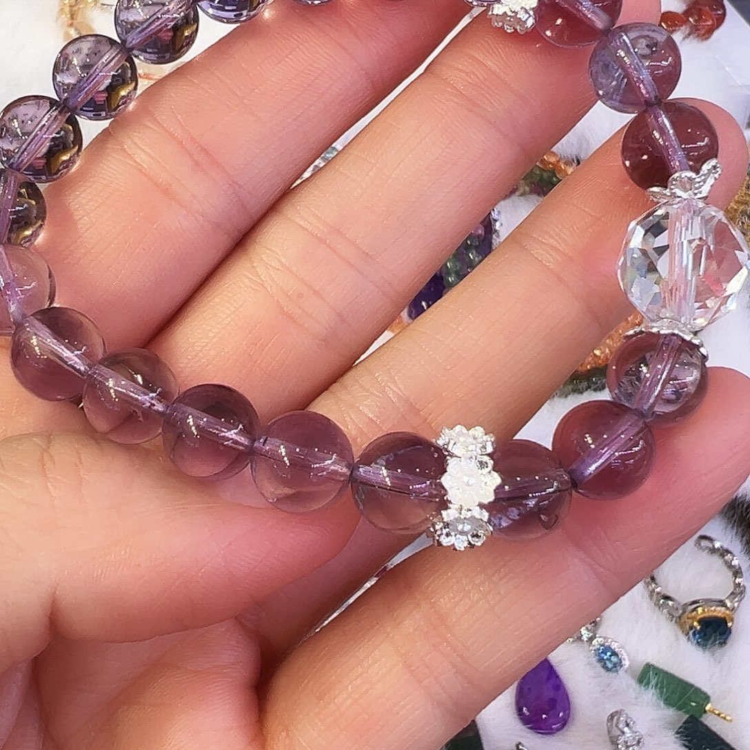 未镶嵌紫晶手链diy