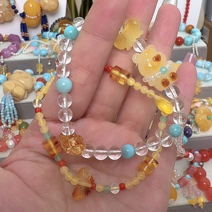 琥珀未镶嵌手链琥珀