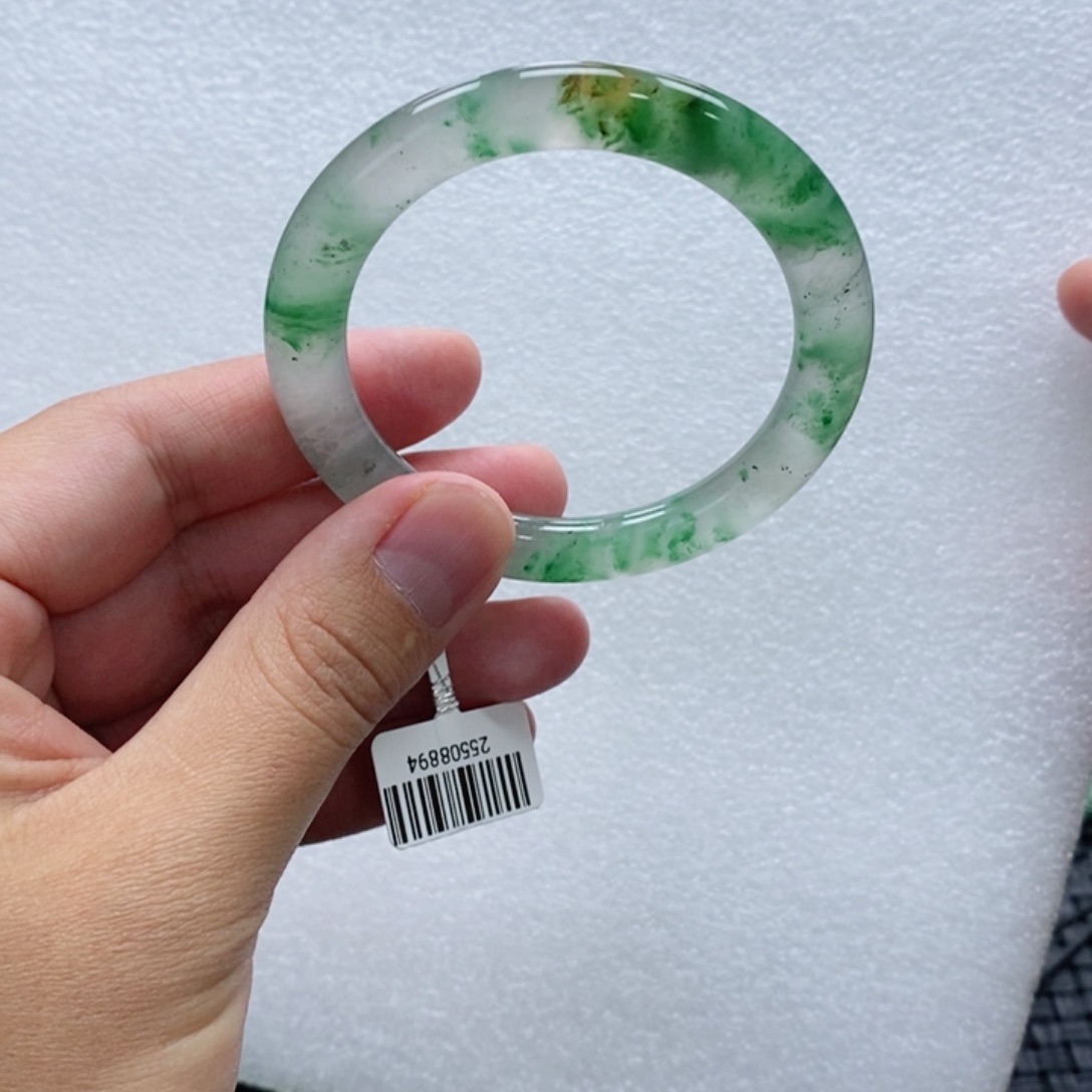 石英质玉未镶嵌手镯青青53-多人