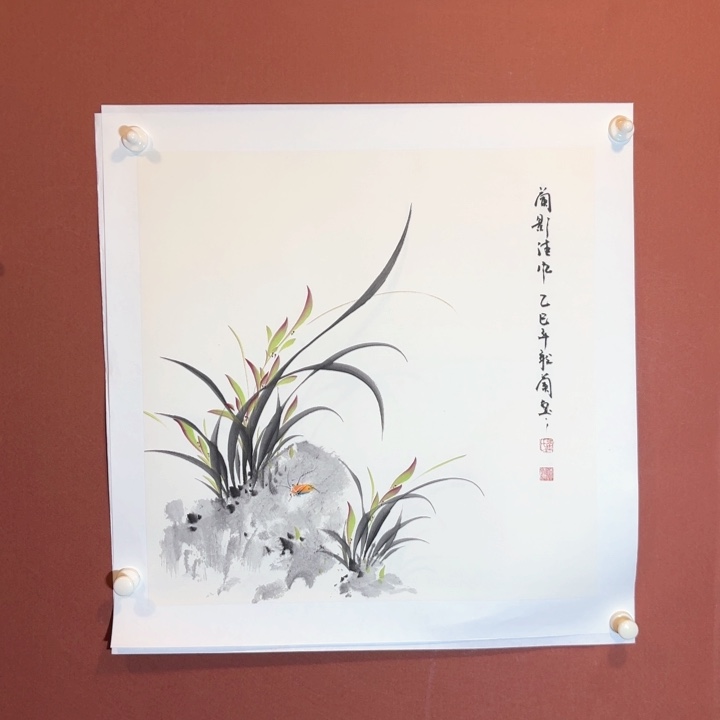 国画听兰老师花鸟