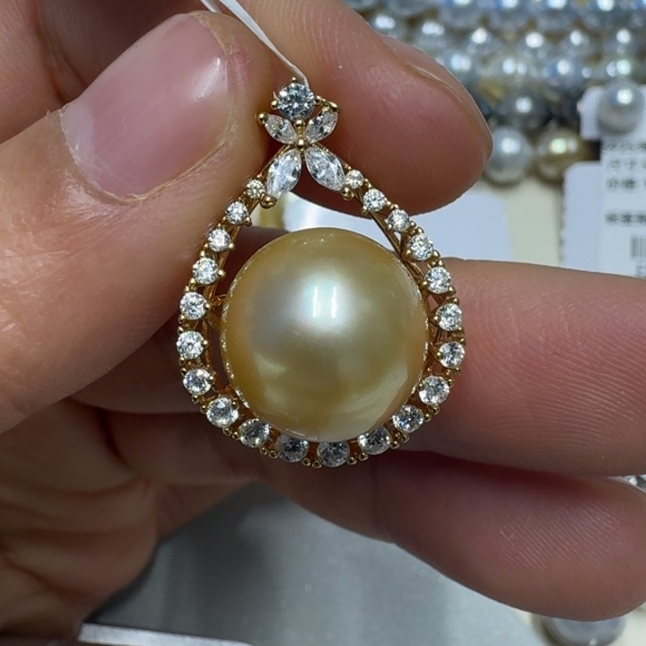 再***你海水珍珠银S925镶嵌戒圈