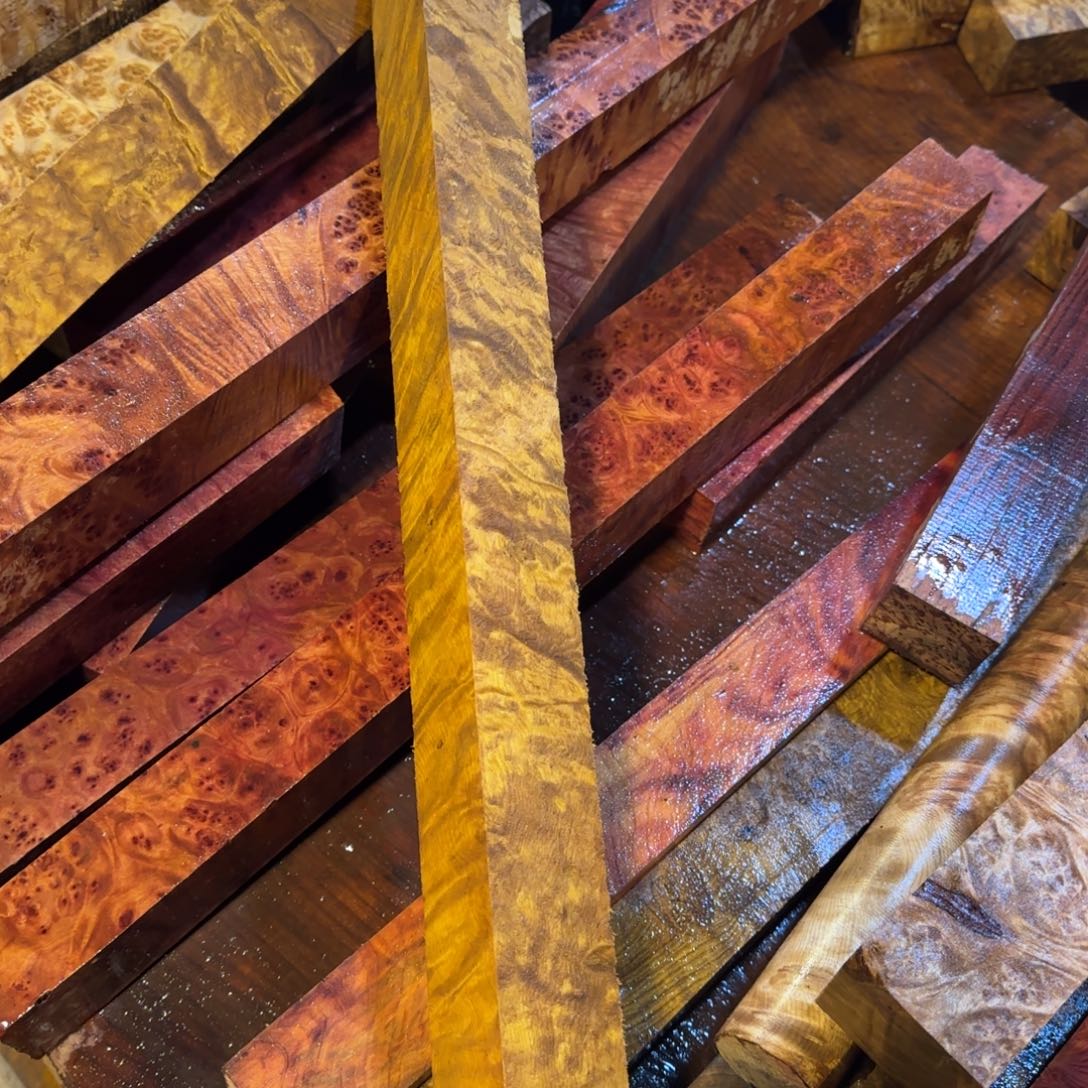 木金丝楠木虎皮水波球杆料